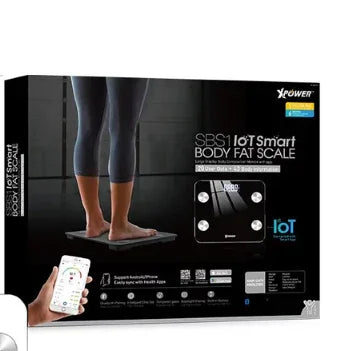 XPower SBS1 Smart Body Scale with 63 Body Information - Black - Tashqila XPower SBS1 Smart Body Scale with 63 Body Information - Black - Tashqila